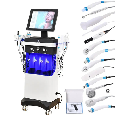 14 en 1 Hydrofacial Dermabrasion machine de rajeunissement de la peau à LED à grande bulle pulvérisation d' oxygène du visage