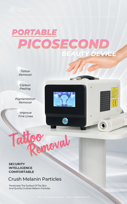 2024 Le plus récent laser portable Pico Picoseconde Le laser pour l'élimination de tous les pigments Mélasma et élimination des tatouages 755nm Picoseconde