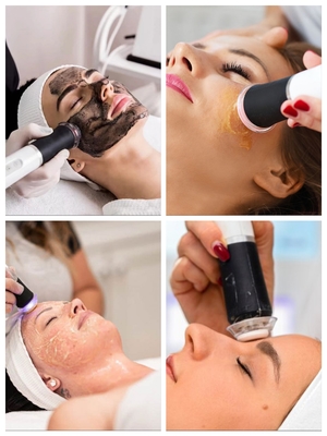 3 en 1 Peeling à jet d'oxygène Infusion Lift de visage Resserrement de la beauté Soins de la peau CO2 Bulle d'oxygénation Exfolier machine de peau à oxygène