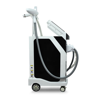 Machine de beauté laser multifonctionnelle 3 en 1, lumière E, trois poignées verticales, épilation laser, épilation laser indolore et sûre, machine RF d'épilation au laser et de tatouage