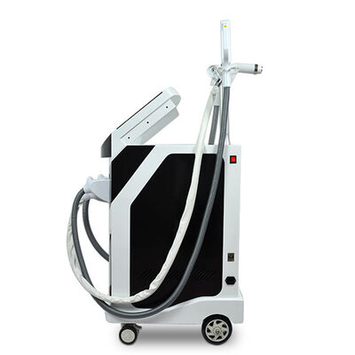 Machine de beauté laser multifonctionnelle 3 en 1, lumière E, trois poignées verticales, épilation laser, épilation laser indolore et sûre, machine RF d'épilation au laser et de tatouage