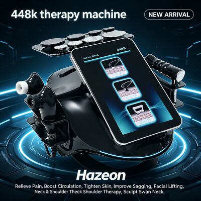 Hazeon – appareil de thérapie Tecar 448Khz, pour physiothérapie, soulagement de la douleur et réduction de la cellulite, fréquence 448kHz, haute puissance 500W