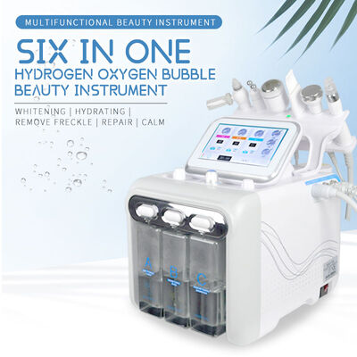 6 en 1 machine à boules d'oxygène pour le visage élimineur de casques noirs appareil de salon de beauté