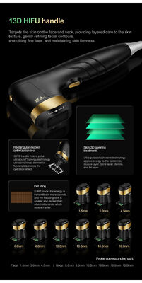 15 cartouches Machine HIFU avec écran intelligent HD de 13,3 pouces et puissance de 1280W pour le rajeunissement de la peau