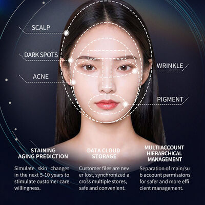 L'analyseur facial X3 Pro AI 3D détecte le vieillissement de l'acné génère un rapport intelligent stockage en nuage Machine de beauté pour Salon de beauté certifié CE vente en gros