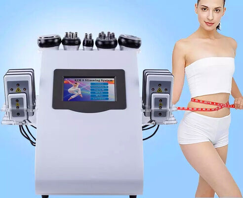 Machine de perte de poids par cavitation sous vide 6 en 1 avec RF et EMS pour contourner le corps, réduire la graisse et raffermir la peau