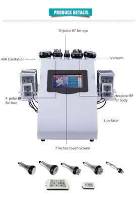Machine de perte de poids par cavitation sous vide 6 en 1 avec RF et EMS pour contourner le corps, réduire la graisse et raffermir la peau