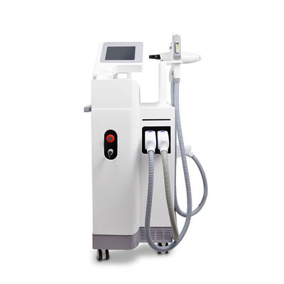Machine de beauté laser multifonctionnelle trois-en-un, verticale, trois poignées, épilation laser, épilation indolore et sûre, machine RF d'épilation laser de tatouage
