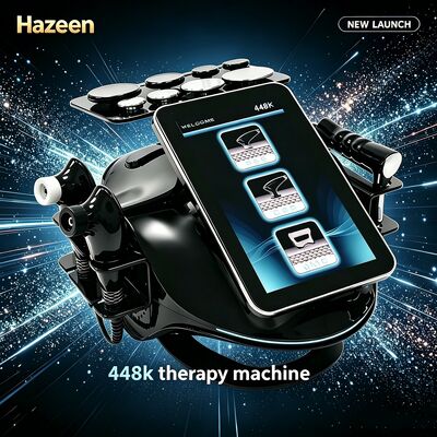 Hazeen 448KHZ Tecar Therapy Machine RES CET Transfert d'énergie RF monopole Dispositif de diathérmie pour les douleurs musculaires soulager la cellulite Réduire le chauffage profond