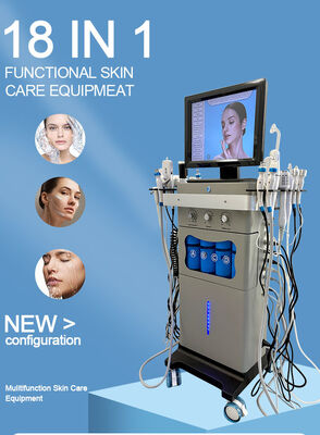 18 en 1 Aqua Exfoliate Oxygen Nourish Repair Facial Bright Spa Appareil professionnel