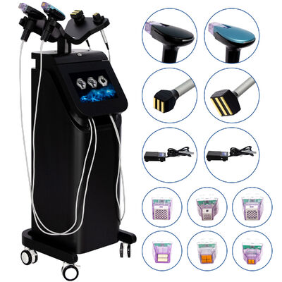 Machine à micro-aiguilles RF M8 verticale à 4 poignées avec système de lifting et de refroidissement EMRF pour une gestion complète de la peau