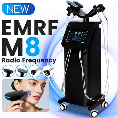 2026 Nouvelle machine faciale à micro-aiguillage fractionné EMRF M8 4 en 1 Or pour le rajeunissement de la peau et le raffermissement de la peau